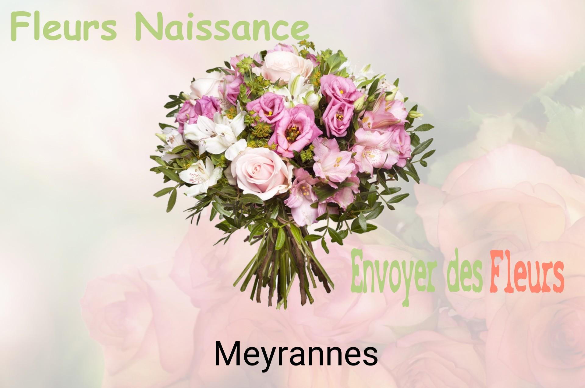 Bouquet de fleurs de naissance livré à Meyrannes
